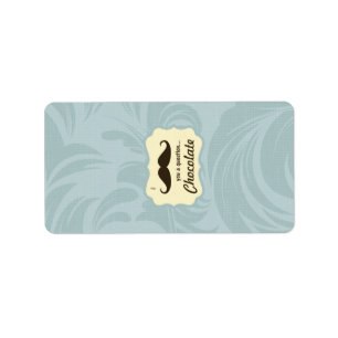 1.25" x 2.75" Hershey's I Moustache You a Question Label