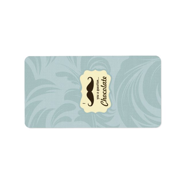 1.25" x 2.75" Hershey's I Moustache You a Question Label (Front)