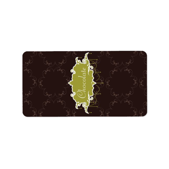 1.25" x 2.75" Hershey's Light/Olive Green Chandeli Label (Front)