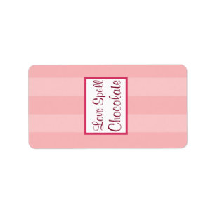 1.25" x 2.75" Hershey's Love Birds Pink Stripes/Do Label