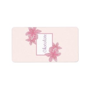 1.25" x 2.75" Hershey's Purple Pink Lantern/Flower Label