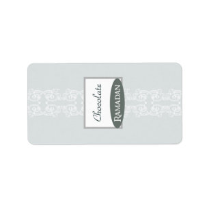 1.25" x 2.75" Hershey's Soft Blue Islamic Ramadan Label