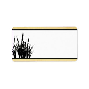 1.25" x 2.75" Mailing Address Cattail/Dragonfly Si Label