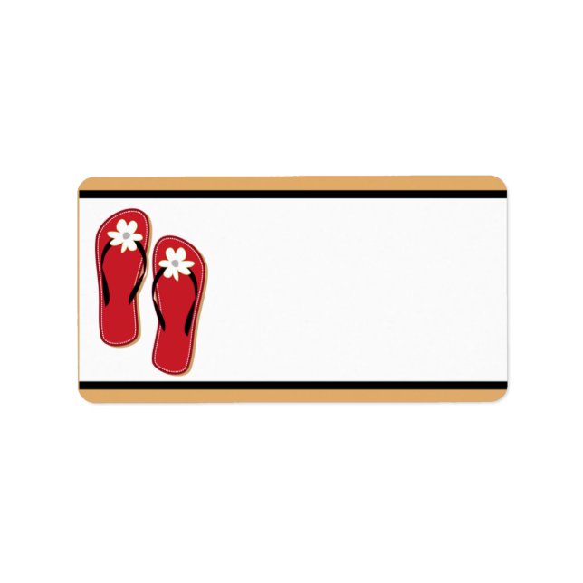 1.25" x 2.75" Mailing Address His/Hers Sandals On Label (Front)