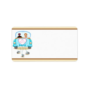 1.25" x 2.75" Mailing Address Just got Married Cou Label