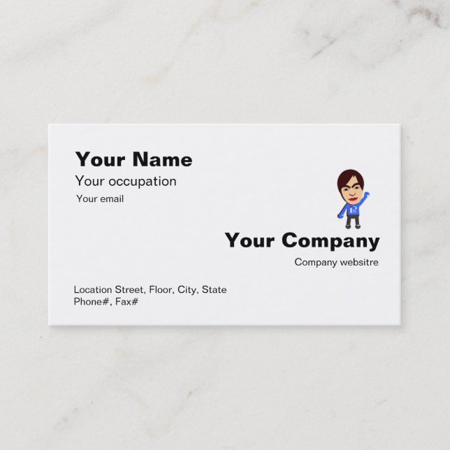 1-2-3 Easy To Made Plain White Business Card (Front)