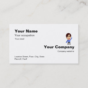 1-2-3 facile au carte de visite blanc simple fait