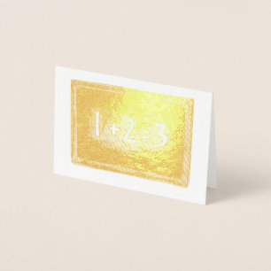 1+2=3 Math Teacher School Class Chalkboard Slate Foil Card
