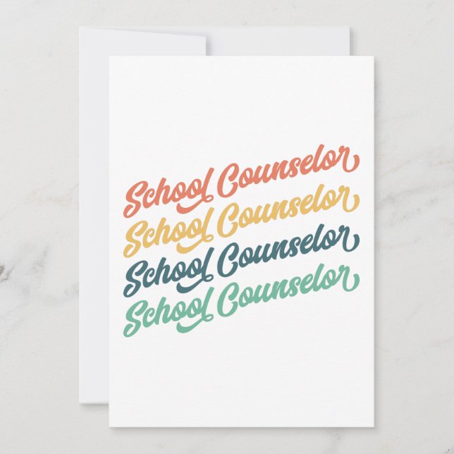 1/2- Back To School Vintage School Counsellor Invitation (Front)