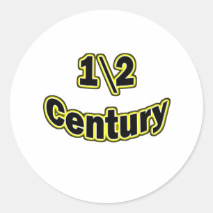 1\2 Century Classic Round Sticker