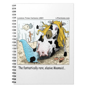 1/2 Cow 1/2 Mermaid Moomaid Funny Notebook