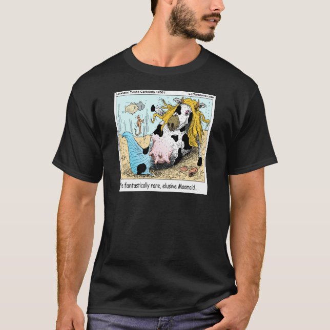 1/2 Cow 1/2 Mermaid Moomaid Funny T-Shirt (Front)