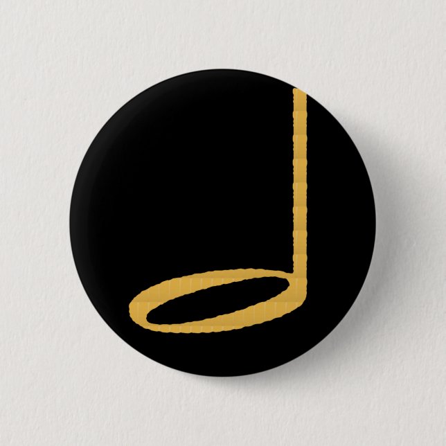 1/2 Half Note 2 Inch Round Button (Front)