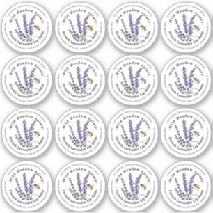 1.33" Lip Balm 0.5 oz Metal Container Lid Label