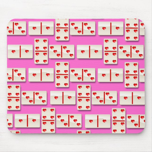 1-4-3 Heart Dominoes Mouse Pad (Front)
