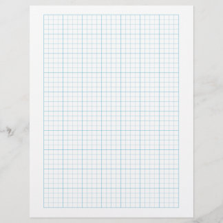 1/4 Inch Graph Paper (4 Squares Per Inch) - Blue