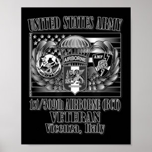 1_509th Airborne (bct) Veteran (front Design)  Poster