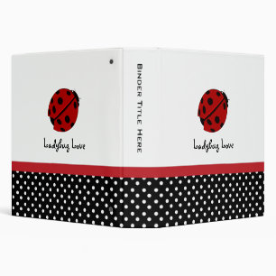 1,5" classeur personnalisé d'amour de coccinelle