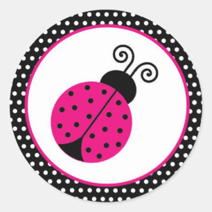 1.5" Envelope Seal Black Spring Time Lady Bug