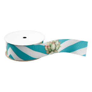 1.5" Grosgrain Ribbon Boho Cacti Cactus Succulent