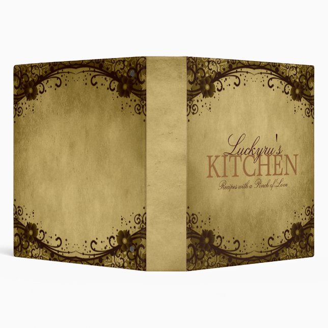 1.5 Inch Custom Lace Recipe Binder (Background)