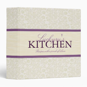 1.5 Inch Ivory Lace with Ribbon Recipe Binder