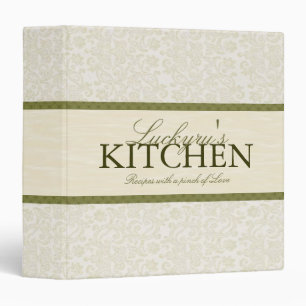 1.5 Inch Ivory Lace with Ribbon Recipe Binder