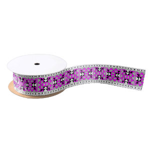 1.5 Inch Sacred Mountains in Pink Satin Ribbon