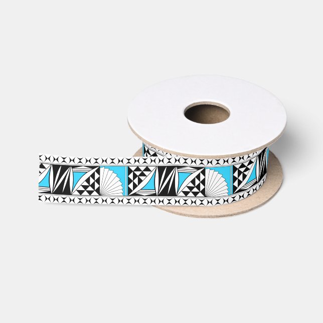 1.5 Inch Southwest Sunrise in Turquoise Satin Ribbon (Spool)