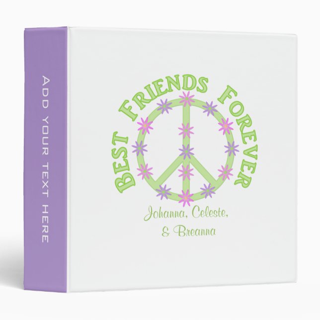 1.5" Personalized Best Friends Binder (Front/Spine)