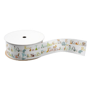 1.5" Ribbon - Alphabet Grosgrain Ribbon