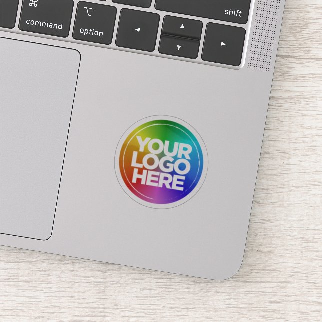 1.5" round logo clear sticker (Detail)