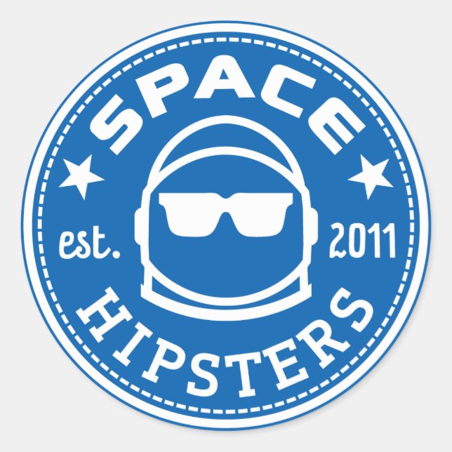 1.5" Space Hipsters Logo Stickers (Front)