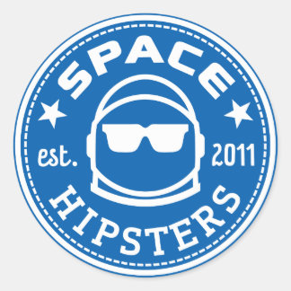 1.5" Space Hipsters Logo Stickers