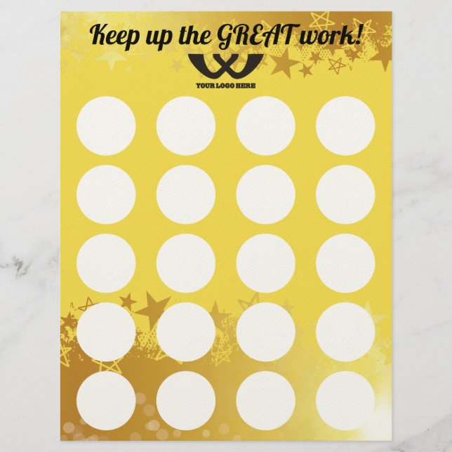 1.5" sticker employee recognition cubicle poster letterhead (Front)