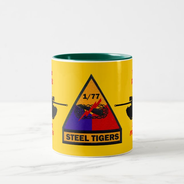 1/77th Tasse en acier de tigres de panthères (Centre)