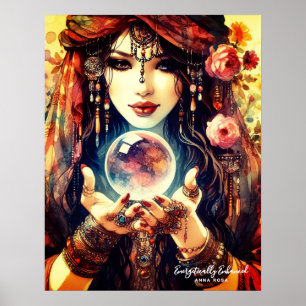 *~*  1 A100 Psychic Reader Gypsy Crystal Pall 1 Poster