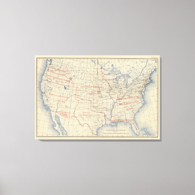 1 Accessions of territory 2 Canvas Print (Front)