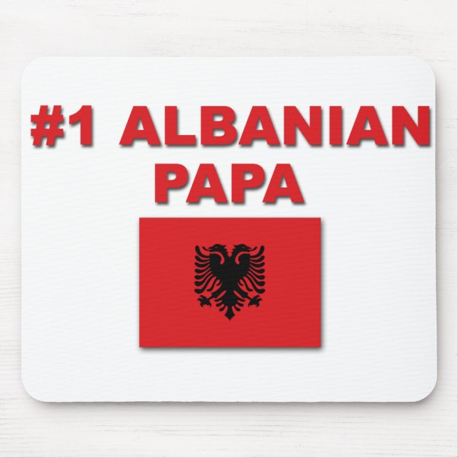 #1 Albanian Papa Mouse Pad (Front)