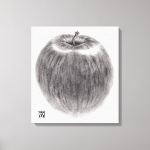 1 apple canvas print