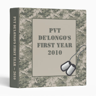 1" ARMY ACU Camo Camouflage Photo Binder Scrapbook