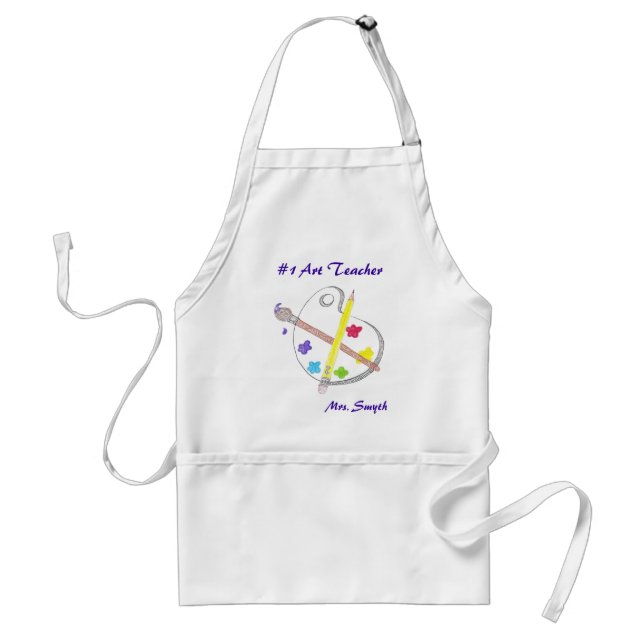 #1 Art Teacher Apron (Front)