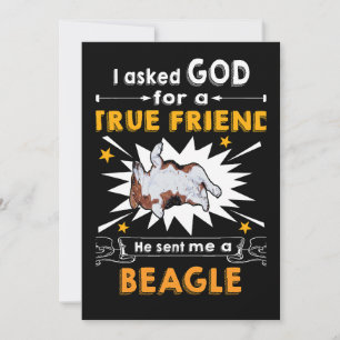 1 Asked God - True Friend - A Beagle Holiday Card