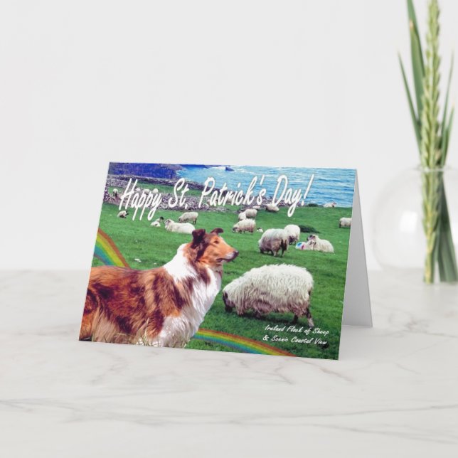 1. Awesome Ireland Coast St Patrick's Day Card (Front)