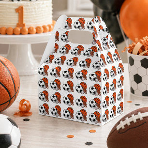 1 Ball Sports Theme Boy’s 1st Birthday Favor Box