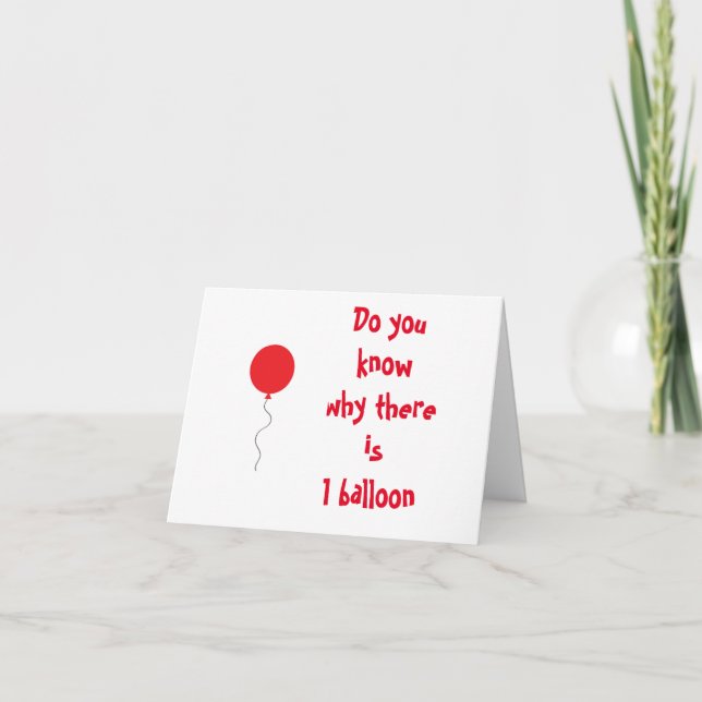 **1 BALLON** POUR UNE CARTE SPÉCIALE **`1 ANNÉE** (Devant)