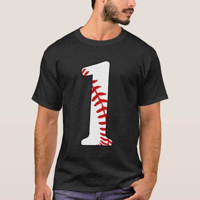 1 Baseball Kids Baseball Mom Jersey Love Baseball T-Shirt (Front)
