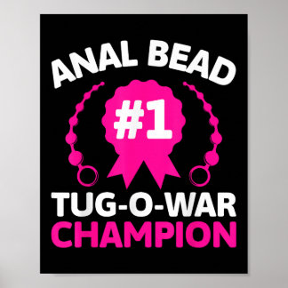 #1 Bead Tug O War Champion Funny Adult Humour Crin Poster