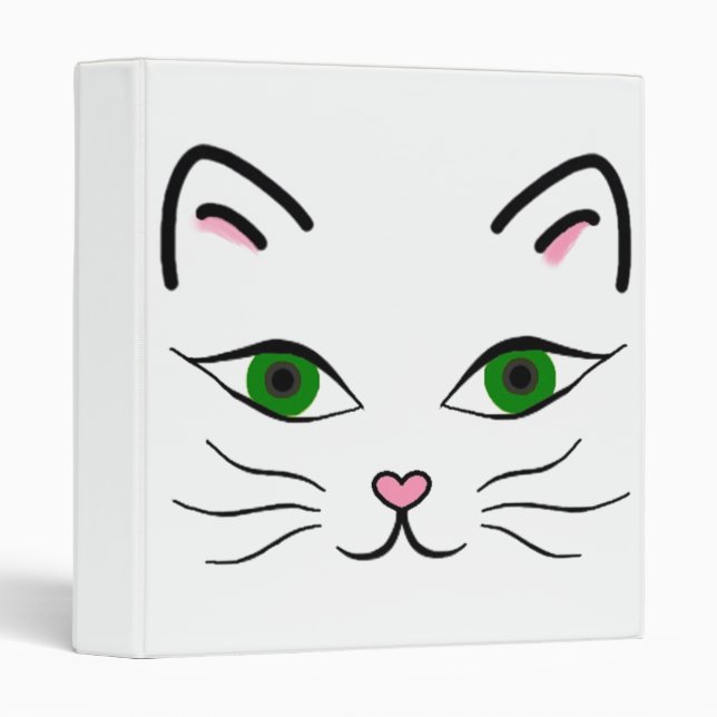 1" Binder - Kitty Face (Front/Spine)
