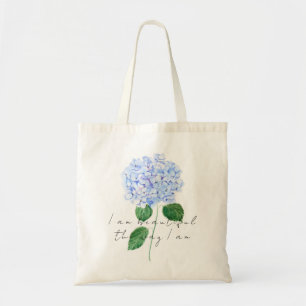 1 blue purple hydrangea  tote bag